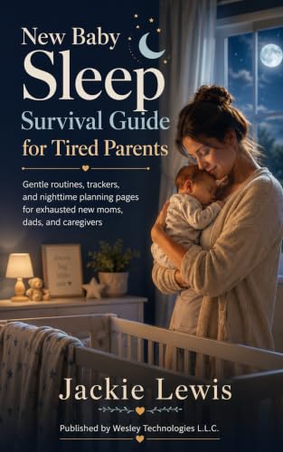 New Baby Sleep Survival Guide for Tired Parents - Gentle routines, trackers, and nighttime planning pages for exhausted new moms, dads, and caregivers
