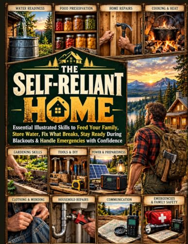 THE SELF-RELIANT HOME - Essential Illustrated Skills to Feed Your Family, Store Water, Fix What Breaks, Stay Ready During Blackouts & Handle Emergencies with Confidence