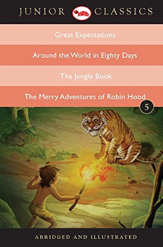 Junior Classic Book 5 - (Great Expectations, Around the World in Eighty Days, The Jungle Book, The Merry Adventures of Robin Hood)